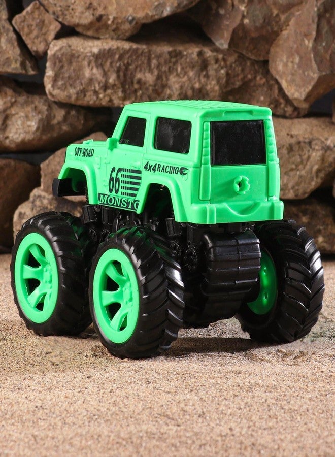 Stylbase Baby Toy Car Pull Back Vehicles Monster Truck Baby Boys Toys Best Birthday Gift for Kids Baby Boys & Girls Plastic Car for Kids Khilona (Age 2 to 5 Years 4x4 inches Green) - Image 5